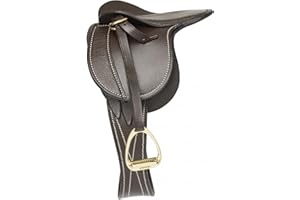 LeMieux Silla de montar Toy Pony - Marrón - Cuero de grano fino - A partir de 8 años