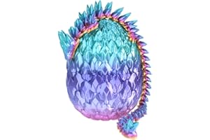 INFMETRY 3D Printed Dragon Eggs 12inch Gemstone Dragon Inside Egg Fidget Toys Easter Eggs For Adults Easter Basket Stuffers (12inch Gem Dragon Egg)