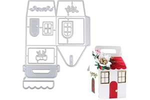 VINFUTUR Stanzschablone 3D Haus Form, Metall Prägeschablonen Stanzmaschine Stanzformen Schablonen Schneiden für DIY Weihnachten Hochzeit Geburtstag Geschenkbox Scrapbooking Deko Haus Cutting Dies