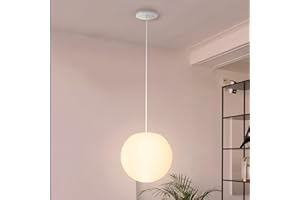 FUYO Suspension LED - 25 cm - Intensité variable - Lampe boule intelligente avec changement de couleur RVB - Télécommande et contrôle par application - Lampe de table pour intérieur et extérieur -