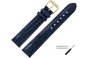 MARBURGER Uhrenarmband 20mm Leder Eidechse (Teju) - Werkzeug Montage Set 82720