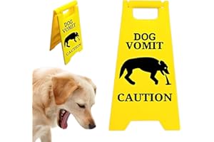 DWFEYOI Panneau de vomit de chien, panneau de vomit de chien de 10,2 cm, panneau de vomissement amusant pour chien,attention, vomit, panneau de cour, nouveauté, chiot,vomit, plaques de sol humides (A)