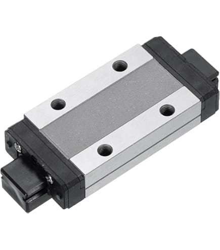 Guide Rail Linear Bearing Sourcing Map MGN12C Bearing Steel Sliding Carriage Block With Plastic Anti-Fall Strip For 12mm MGN12 Linear Motion Slide Rail Guide, Black Linear Rail