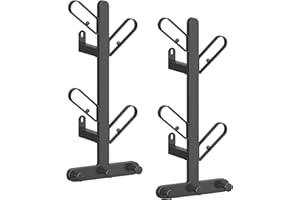 SONGMICS HOME Zestaw 2 wieszaków ściennych, wieszak w kształcie drzewa, na każdej półce 4 duże wieszaki na ubrania, 3 okrągłe haczyki, guziki kulkowe, na ubrania, czapki, torby, tusz czarny RCR036B01