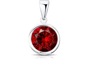 MATERIA by Matthias Wagner Kristall Anhänger 925 Silber Kettenanhänger rund 10mm