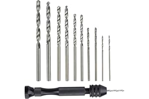 ZWXQE Taladro de mano con tornillo de pin, taladro manual ergonómico, taladro de mano portátil, herramientas de taladro manual de precisión para manualidades de resina epoxi, madera, arcilla, llavero de