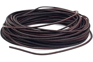 ‎RUBY RUBY ca. 20m x 2mm Echtes Lederband Lederriemen,Classic Lederband Kette,Lederbänder für Ketten,Lederschnur für DIY-Schmuck Wie Armbänder,Halsketten und Uhrenarmbänder (Öliges Braun-2mm)