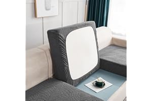 BOLUXIU Sofa Sitzkissenbezug, Wasserdichter Elastischer Sofasitzbezug, Möbelbezug, rutschfest weich, Sofakissenbezug mit elastischem Boden