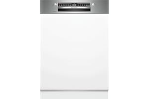 Bosch Elettrodomestici, Serie 4, Lavastoviglie da incasso con frontalino, 60 cm, Inox, SMI4ECS21E