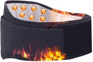 GHEART Faja Lumbar Hombre y Mujer,Cinturón Lumbar,Almohadilla Lumbar, Cojín de Calor,Cojín de Calefacción,Cinturón de Calefacción,Cinturón De Cintura con Terapia De Auto-Calefacción Magnética, XL,1pc