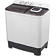 Nikai 8Kg Semi-Automatic Top Load Twin Tub Washing Machine with Quick Wash & Auto Balance Control, Silent Operation, Powerful Pulsator, Rust-Proof Body - NWM800SPN10
