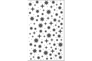 Vaessen Creative Mini Carpeta de Embossing, Cielo Estrellado, para Agregar Textura y Dimensión a Páginas de Scrapbook, Tarjetas y Otras Manualidades de Papel, Aluminio, 7,6 x 12,7 cm