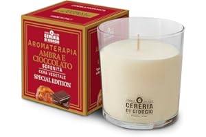 Cereria Di Giorgio Candela Profumata, Edizione Limitata,Cera Vegetale, durata fino a 44h - Made In Italy Aromaterapia - Cioccolato - Serenità