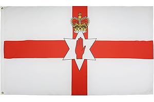 AZ FLAG - Northern Ireland Flag - 2x3 Ft - 100D Polyester Irish Banner with Two Metal Grommets - Fade Resistant - Vivid Colors - 2' x 3' Feet - 90x60 Cm