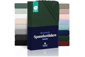 Dreamzie - Spannbettlaken 140x200cm | Mikrofaser Weich – Für Dicke Matratzen – Oeko-Tex | Komfort, Atmungsaktivität, Pflegeleicht – Grün