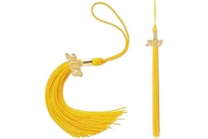 Luojuny 2023 Graduation Tassel with The 2023 Year Gold Charms Decorations, Graduation Hat Tassel, 2023 Doctorial Hat Tassel, Golden Shiny Charms Tassel for Graduation Party Ceremonies Golden