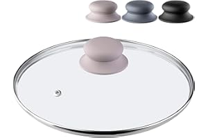 KADAX Couvercle en Verre avec Poignée en Silicone et Anneau de Ventilation, Accessoire de Cuisine pour Poêles, Marmites et Sauteuses (Beige, 24 cm)