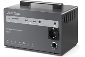 JustNow Generatore Portatile,630W/460WH 144000mAh,Generatori Solari con Batteria LiFePo4,Generatore Corrente Mobile per Esterni, Alimentazione Campeggio, Attività all'aperto Interruzioni Corrente