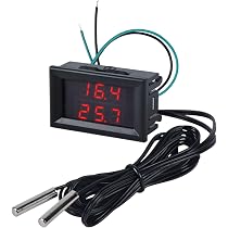 Thermomètre PC Refroidissement Eau Socobeta - Affichage Pointeur | Sonde Étanche | Tension 5V-24V