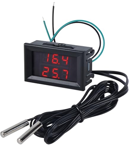 Voltmètre Moto 12V LED Numérique Étanché – Affichage Couleur Tension Batterie – Noir