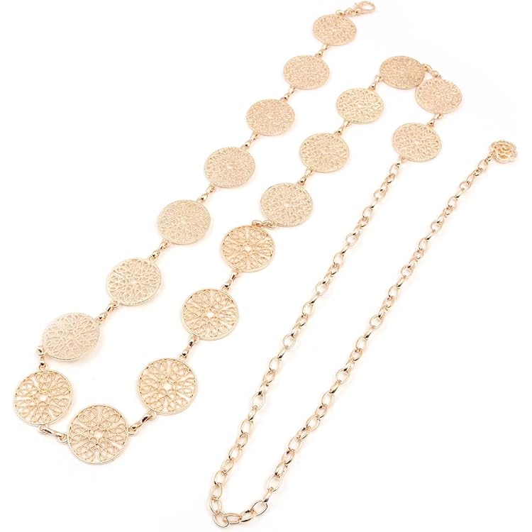 Ceinture De Chaîne Pour Les Femmes, Conque Métallique Ceinture