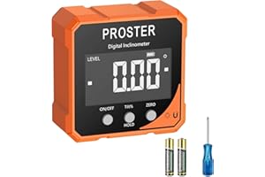 Proster Digital Angle Finder with Strong Magnetic Base- Angle Gauge Inclinometer with IP54 Waterproof & LCD VA Display Digital Protractor Level Box for Woodworking Carpenters