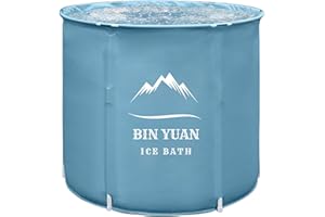 B&Y Vasca Da Bagno Ghiaccio Pieghevole Portatile per Adulti, 70x68cm Ice Bath Tub Freestanding, per Soaking Spa, Sale