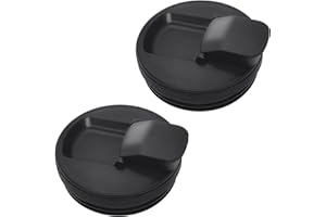 YUR1HELP Deckel mit Trinkausguss Ersatz Teile Zubehör Kompatibel mit Nutri Ninja 32oz/ 24oz/ 18oz Tassen Becher (Schwarz, 2er-Pack)