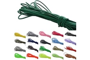 Roban Fashion 10 m elastische Gummikordel 3mm Gummischnur Elastische Kordel Hutgummi Auswahll aus 32 Farben,Dunkelgrün