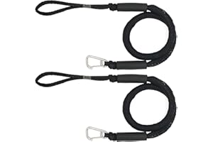 Fulenyi Cordon Elastique Amarre Cordon Bateau Cord'amarrage Mouillage CorÉlastique Amarre pour Bateau Accessoires - 2 Pièces