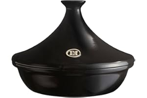 EMILE HENRY Interhal EH325626 Tajine, Keramik, Holzkohle Farbe, 27 x 27 x 20 cm