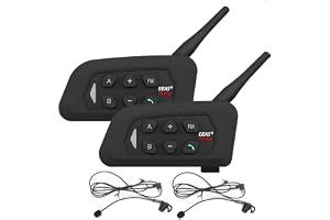 EJEAS V4C Bluetooth-hörlurar, intercom för domare, 4-vägs kommunikationssystem, vattentät, 1500 m, trådlös brusreducerande in