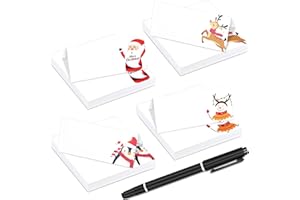 Patelai 60 Pcs Christmas Place Name Cards Colorful Santa Snowman Penguin Reindeer Christmas Xmas Guest Handmade Place Cards with Permanent Marker Pen for School Dinner Party Table Decorations