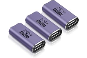 ELUTENG USB C Kupplung 3-Stück 40Gbps,USB C Verbinder Buchse auf Buchse Adapter Kupplung, unterstützt 8K@60HZ und 240W Schnellladung,Switch, MacBook, Laptop und weiteren Type C Geräten