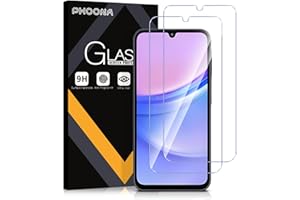 Phoona Verre Trempé pour Samsung Galaxy A15 4G/5G, Lot de 2 Vitre Film Protection écran Compatible avec Samsung A15, Dureté 9H Vitre, Ultra Clair, Anti-Rayures, Facile à Installer(6,5'')