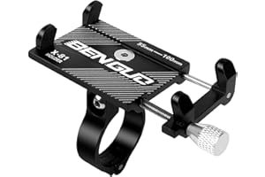 RAOPUZI Support TéLéPhone De VéLo, Support TéLéPhone De Moto - Support Guidonavec 360° Rotation pour Iphone 12, 11 Pro, XS Max, X, XR, 8, 7, 6S, Samsung S10 S9 S8, Huawei, 4.0-6.5 Pouces Smartphones (Noir)