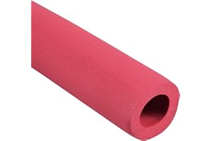 YOKIVE Espuma Tubería, Goma Aislamiento Tubo Cubierta | Mango Agarre Protección, Bueno para Gimnasio Equipo Cobre Tubos (Rojo, 25mm ID 43mm OD 1,8 m)