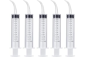 Dzxin Siringa Dentale, 5 pezzi 12 ml Siringa, Siringa con Punta Curva per la Cura Dentale