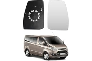 KATSIRO Cristal de Espejo Reemplazar para Ford Transit Custom 2013-2019, Retrovisor Exterior Ajustable Adecuado Lente de Marcha Atrá (Derecha)