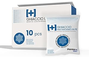 PHARMA+SPORT Ghiaccio Istantaneo Pronto all'Uso - Buste Monouso in PE Qualità Superiore, Made in Italy Conf da 10 Pezzi
