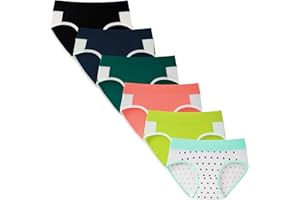 INNERSY Culotte Ado Fille Taille Haute Shorty Coton sous-vêtement Adolescente 10 à 16 Ans Lot de 6