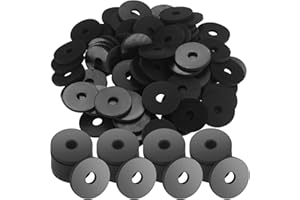 YWCHOSHE 110 Pcs Rubber Washers Kit, Black Rubber Grommets Heavy Duty, 1 Inch OD, 1/4 Inch ID