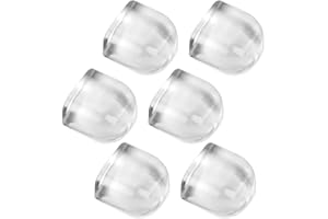 TNEDFOD 6 Pezzi Fermaporta da Pavimento, Fermaporta a Pavimento Adesivo, Fermaporte da Terra, Trasparente Door Stopper per Tutti i Pavimenti Duri, Protezioni per Pareti,Porte e Mobili