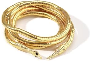Justerbart ormhalsband med böjd stång, flexibelt punkarmband, 61 cm, metall