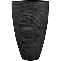 Dehner Pflanzvase Vino, Ø 40 cm, Höhe 60 cm, Kunststoff, anthrazit