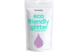 Hemway Eco Friendly biodegradable Glitter 100 g / 3,5 oz Bio cosmético seguro de la chispa Vegano para cara, sombra de ojos - 1/64" 0.015" 0.4mm - Lavanda