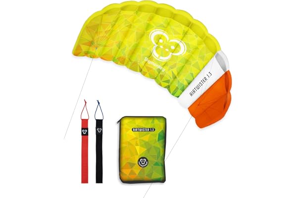 Skymonkey Airtwister Aile de Traction, cerf Volant Ready 2 Fly - 130 cm / 180 cm / 230 cm Largeur d’Ouverture