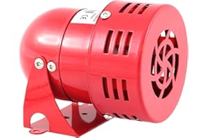 Mesan Brand Mini sirena motore corpo in metallo allarme sonda, montaggio superficiale e parete, 115 diecibel, diverse opzioni di tensione, uso industriale e generale (24 VAC/DC)