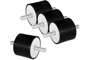 Lvjkes Antivibranti in Gomma M10, 4 Pezzi VV Silent block M10, Adatti per compressori d'aria, motori diesel, motori a benzina, pompe dell'acqua (M10 x 27, 40 x 30)