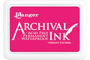Ranger AIP52524 Archival Ink Pad Vibrant Fuchsia, Pink, 6.9 x 9.8 x 1.8 cm